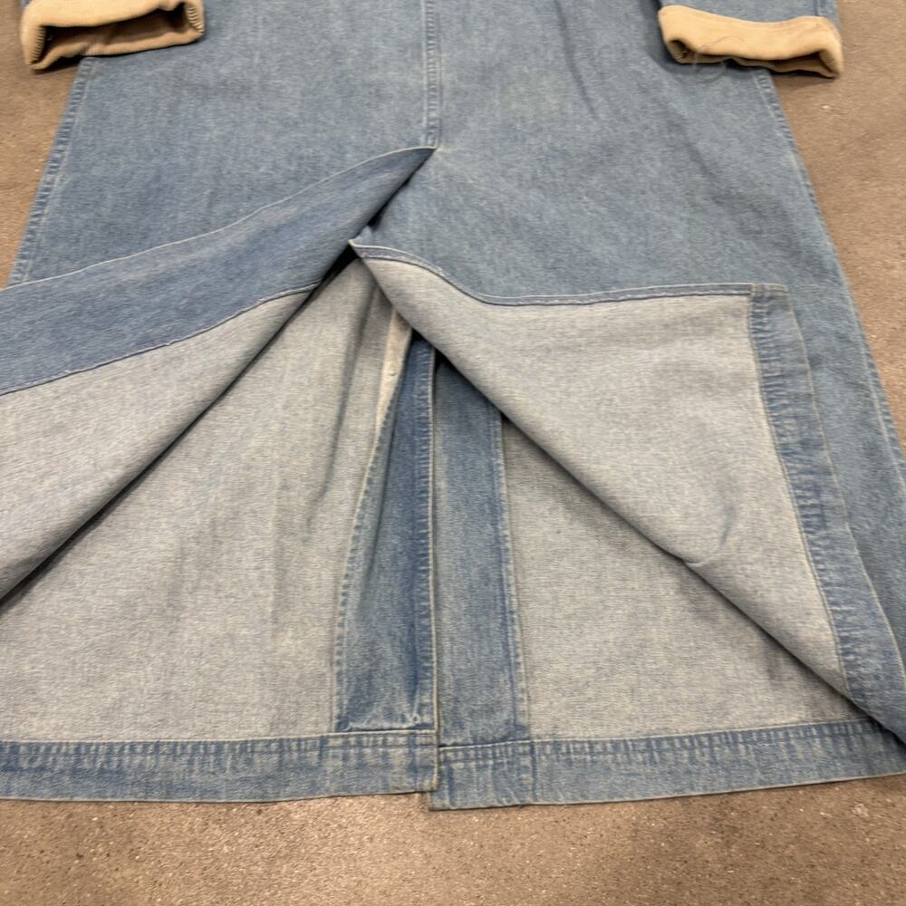 Vintage 80s 90s LL Bean Long Duster Denim Barn Hutning Coat Womens Medium USA - Picture 5 of 11